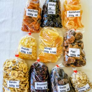 ovocná zásoba – 10 druhov sušeného ovocia
